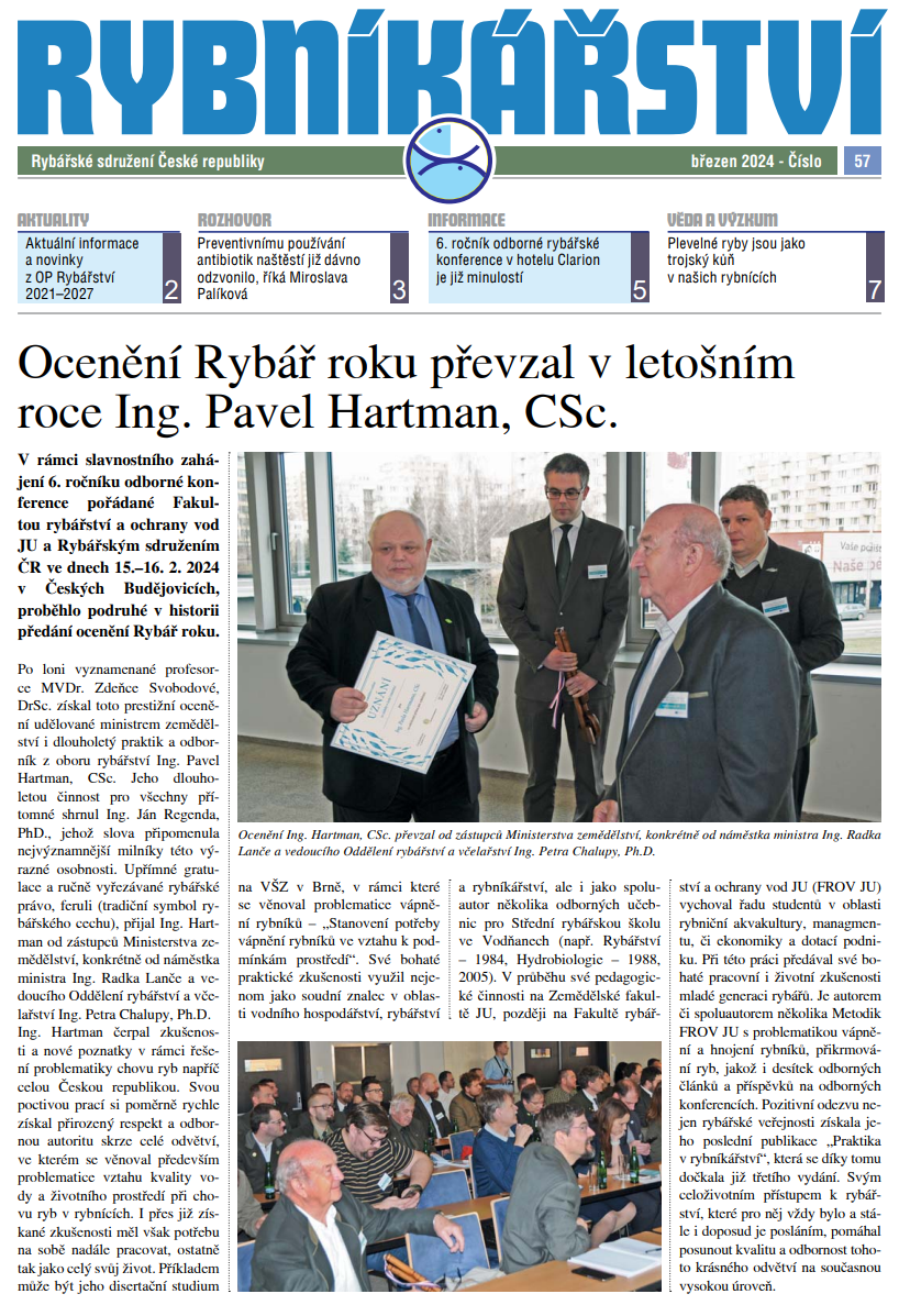 Rybníkářství 57. číslo, březen 2024